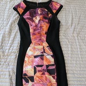 Ted Baker Black midi dress